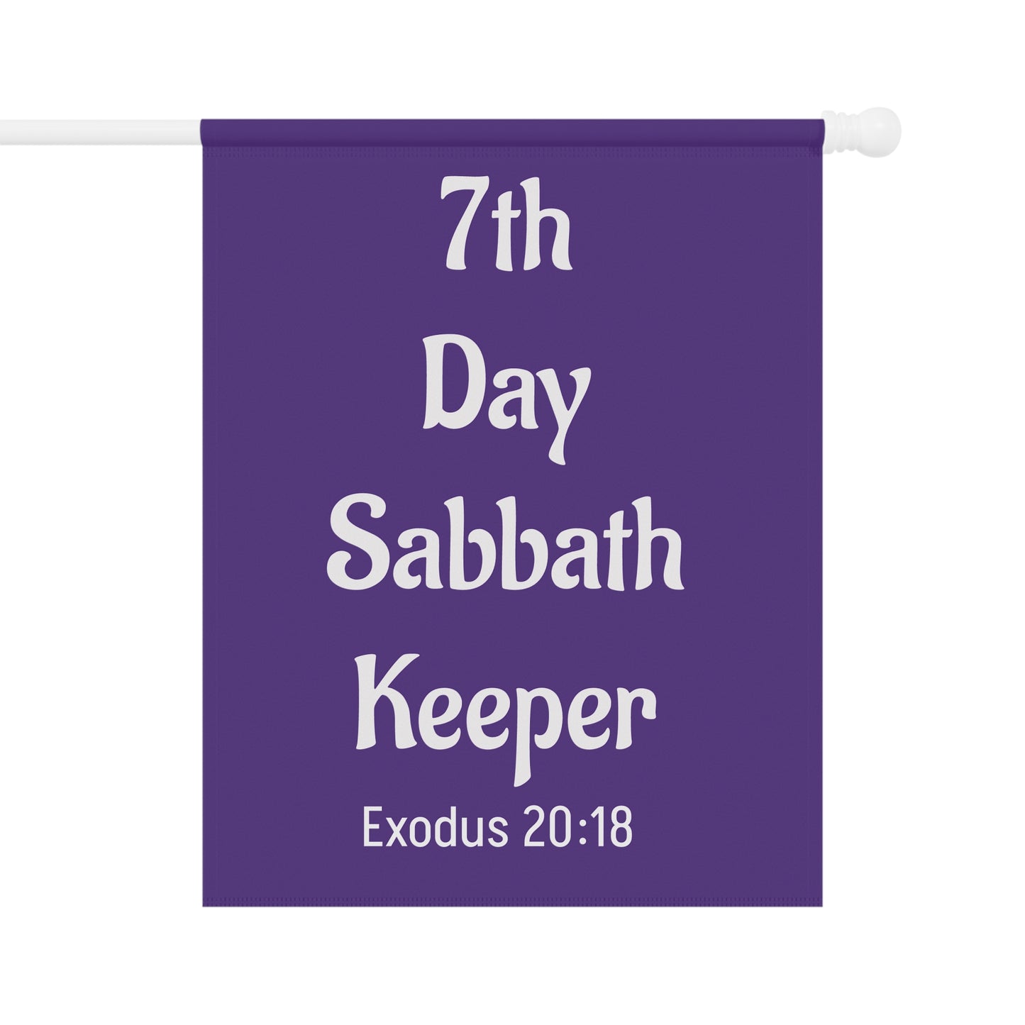 7th Day Sabbath Keeper (purple Garden Banner, Garden Flag, Religious Home Decor)
