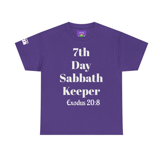 7th Day Sabbath keeper with Hebrew letters on sleeve T-shirt