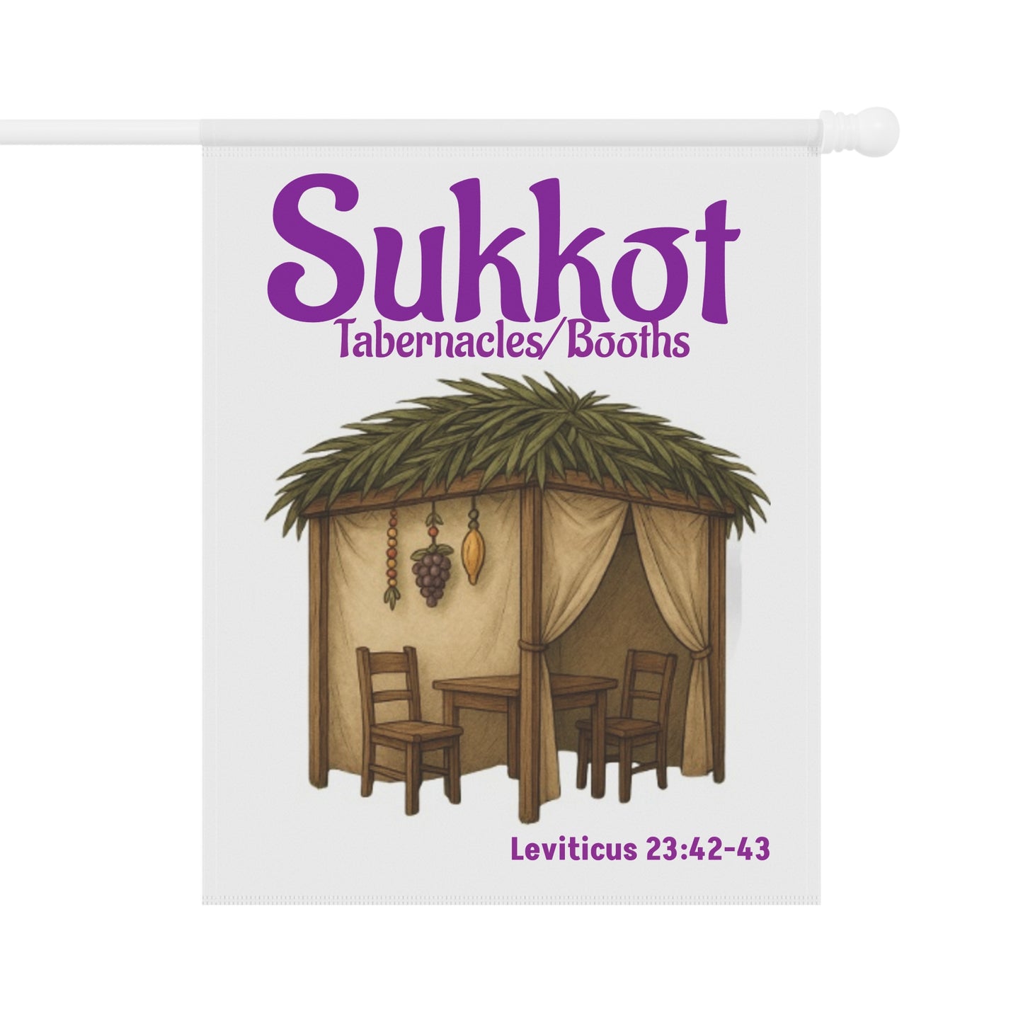 Sukkot/Tabernacles/Booths/Ingathering Banner, Flag, Religious Decor