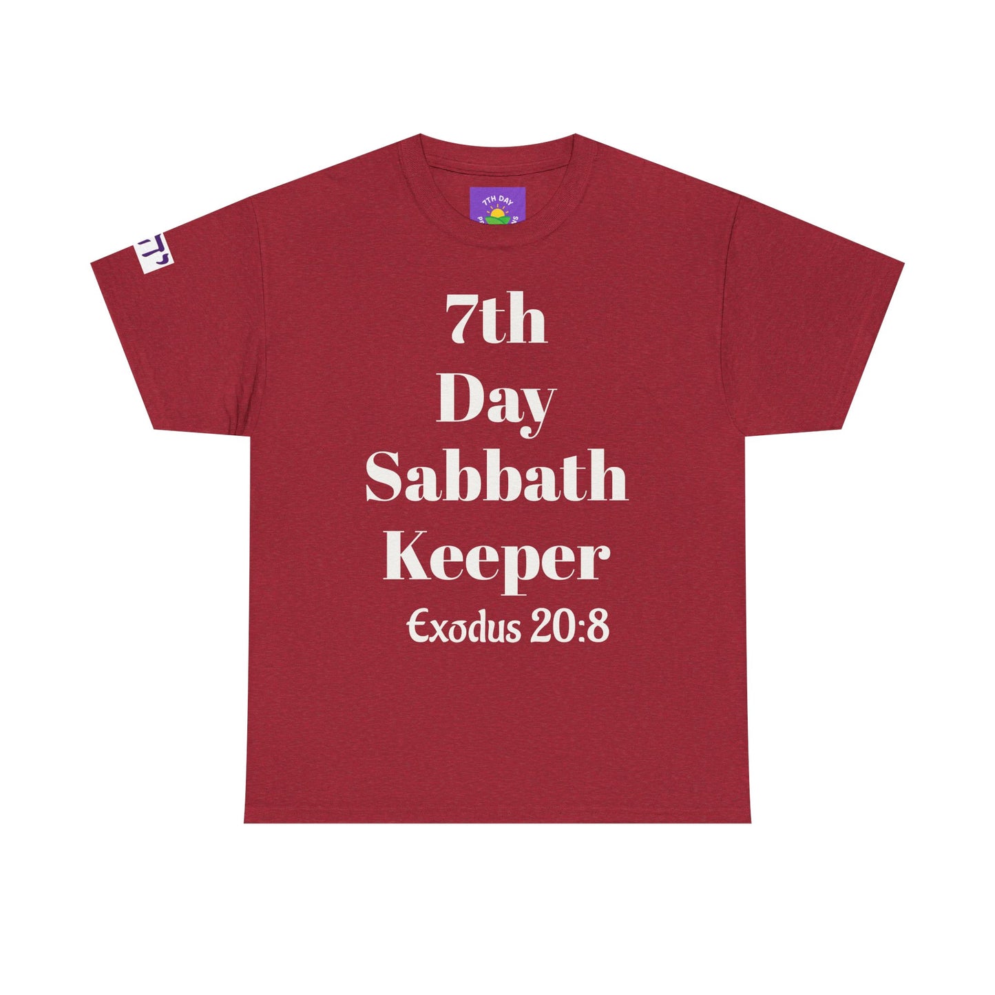 7th Day Sabbath keeper with Hebrew letters on sleeve T-shirt