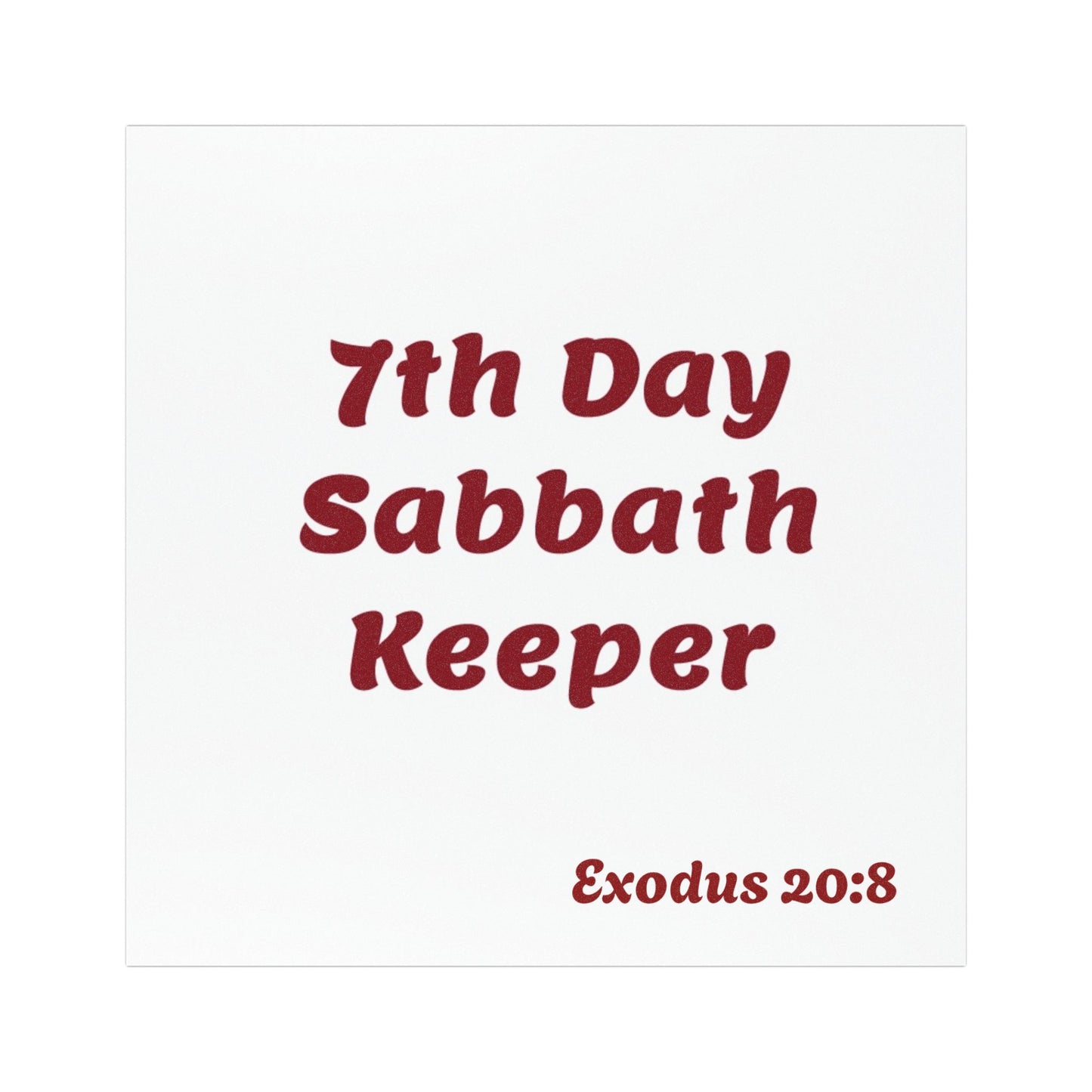 7th Day Sabbath Keeper Car Magnet