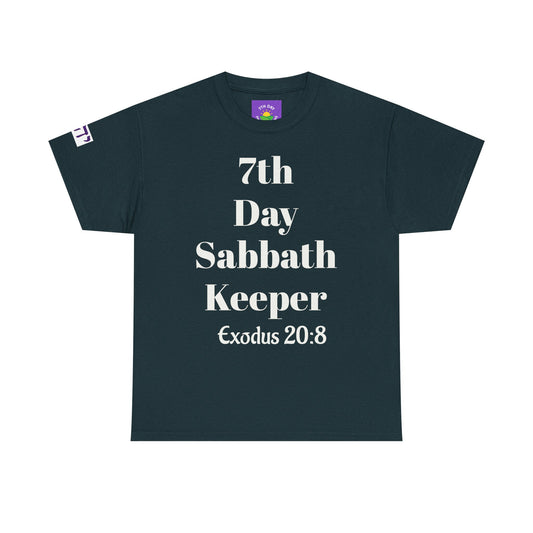 7th Day Sabbath keeper with Hebrew letters on sleeve T-shirt