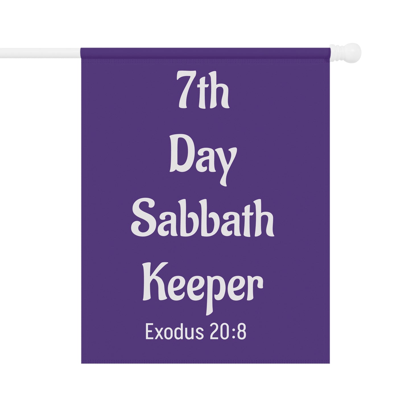 7th Day Sabbath Keeper (purple Garden Banner, Garden Flag, Religious Home Decor)
