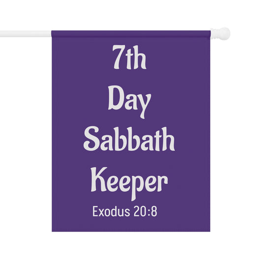 7th Day Sabbath Keeper (purple Garden Banner, Garden Flag, Religious Home Decor)