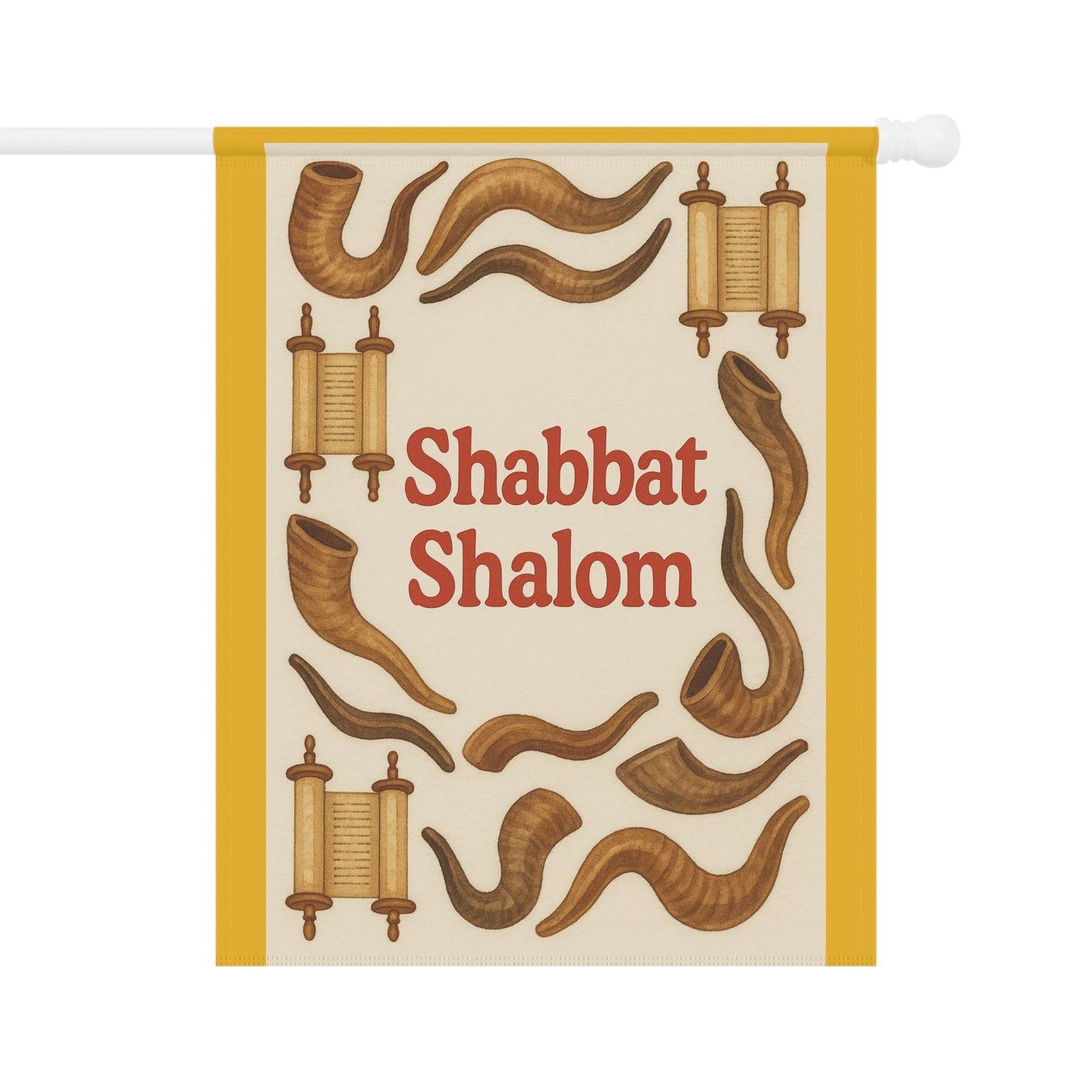 Shabbat Shalom Banner, Flag, Religious Decor