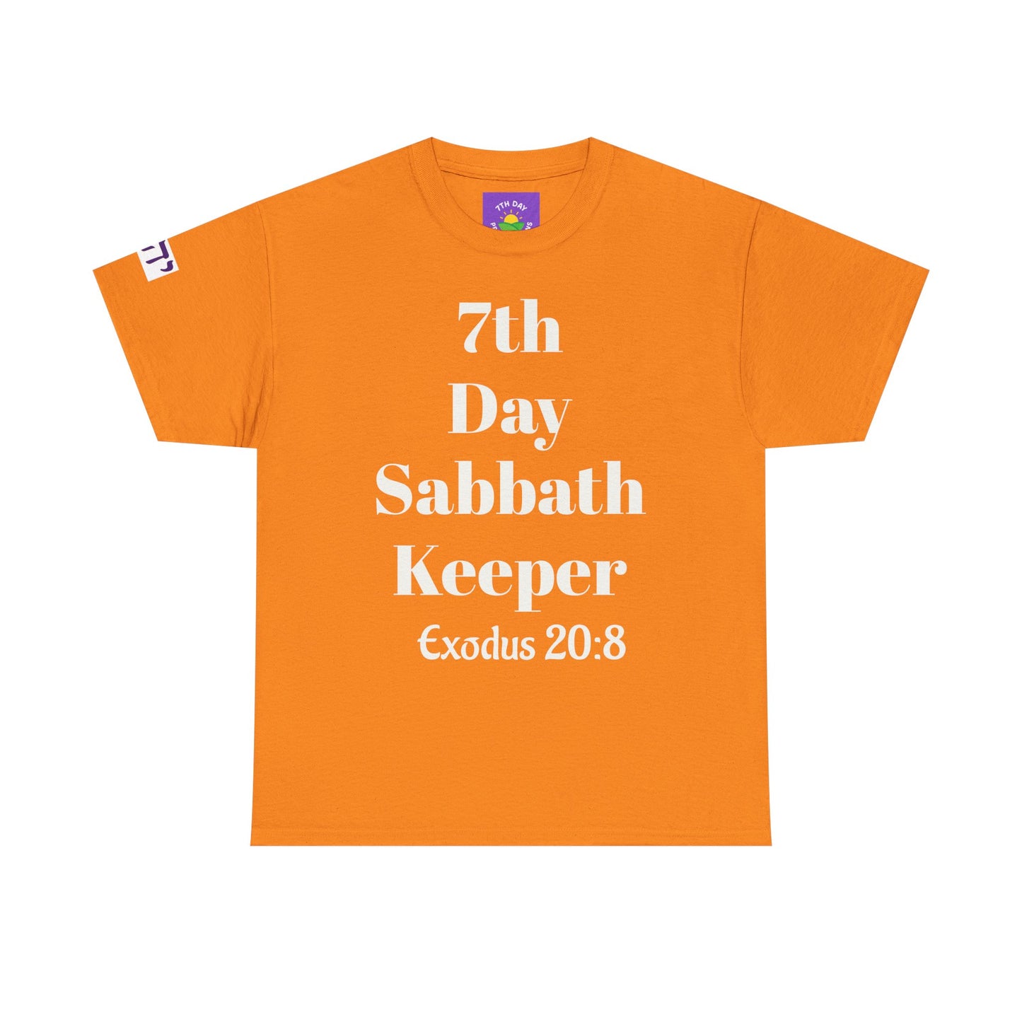 7th Day Sabbath keeper with Hebrew letters on sleeve T-shirt