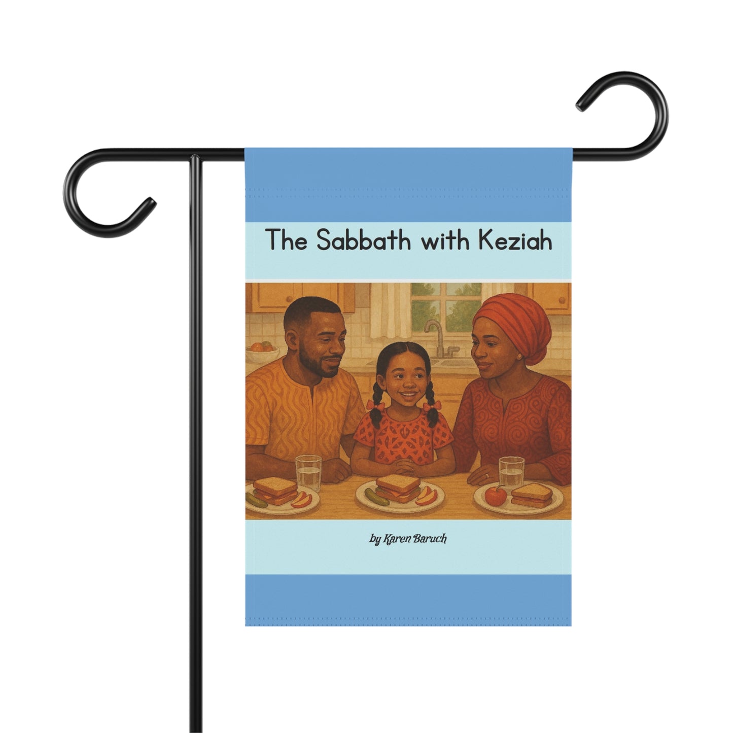 The Sabbath with Keziah (Hebrew family) Banner, Flag, Religious Decor