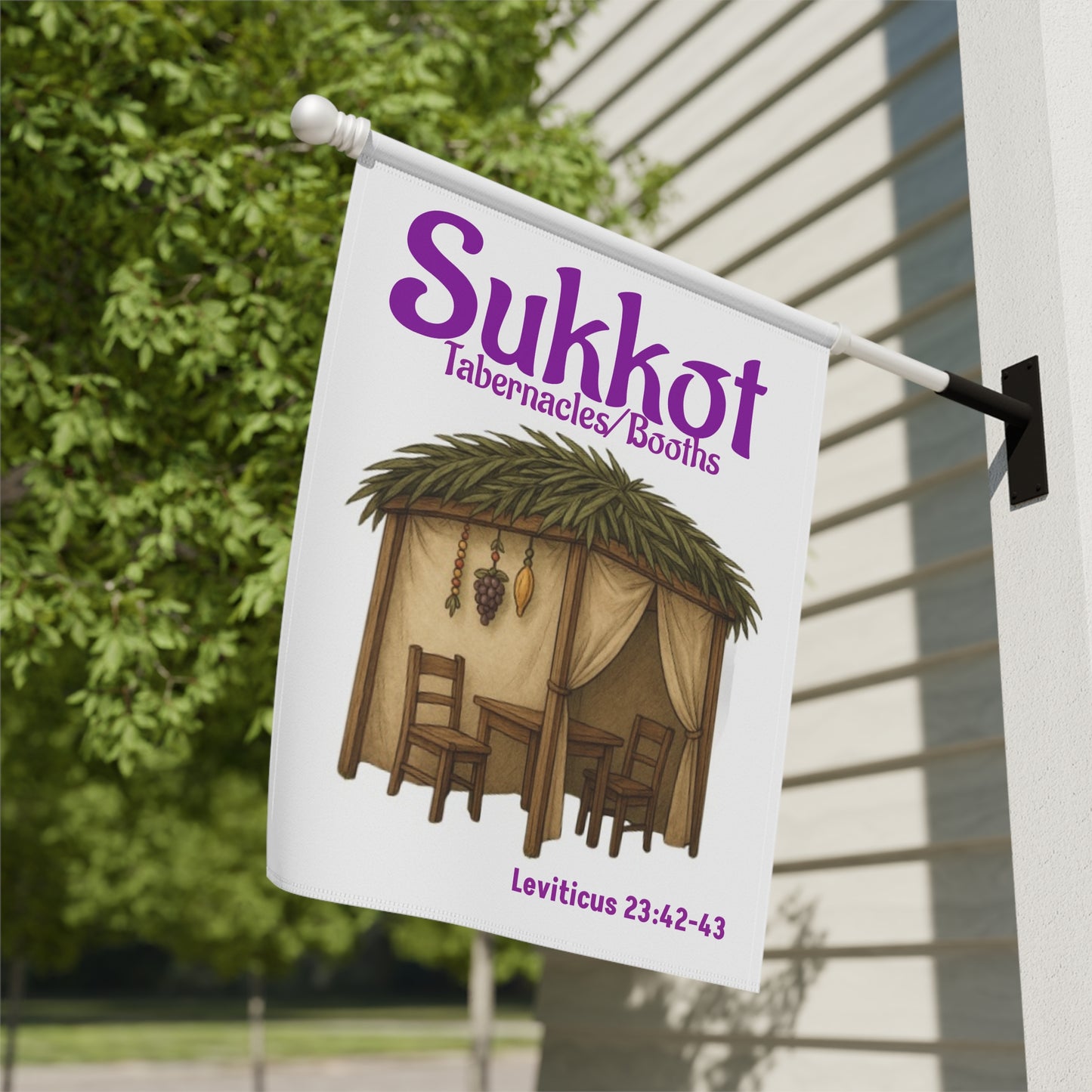 Sukkot/Tabernacles/Booths/Ingathering Banner, Flag, Religious Decor