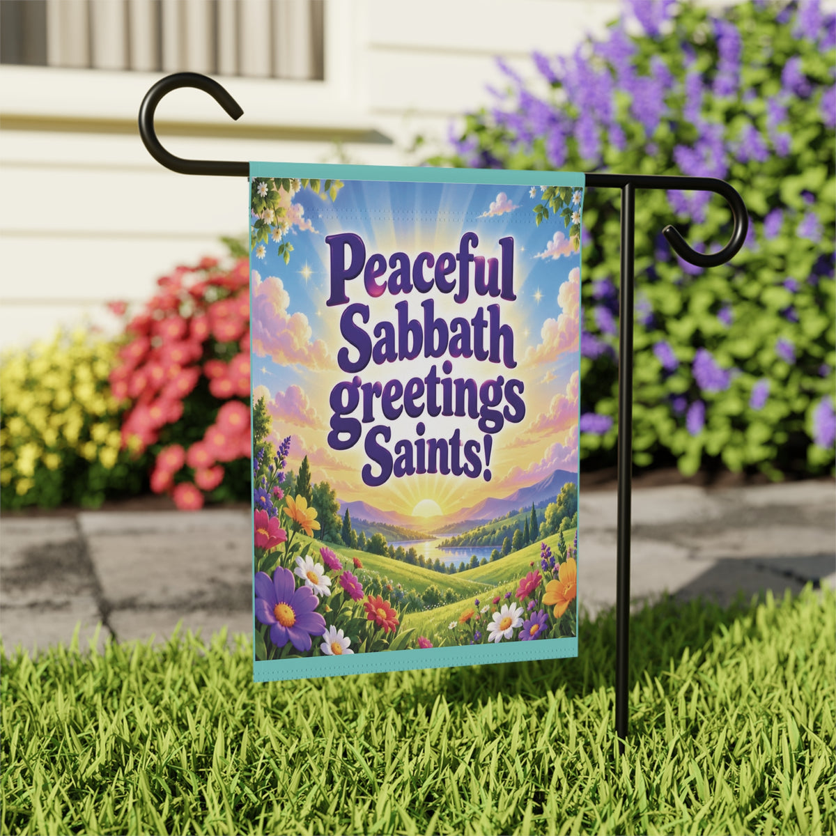 Peaceful Sabbath Hill-Valley (Garden Banner, Garden Flag, Religious Home Decor)