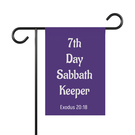 7th Day Sabbath Keeper (purple Garden Banner, Garden Flag, Religious Home Decor)