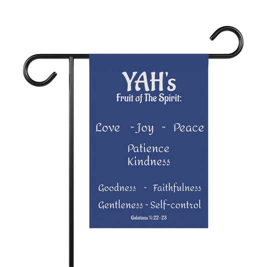 Fruit of The Spirit (blue Garden Banner, Garden Flag, Religious Home Decor)