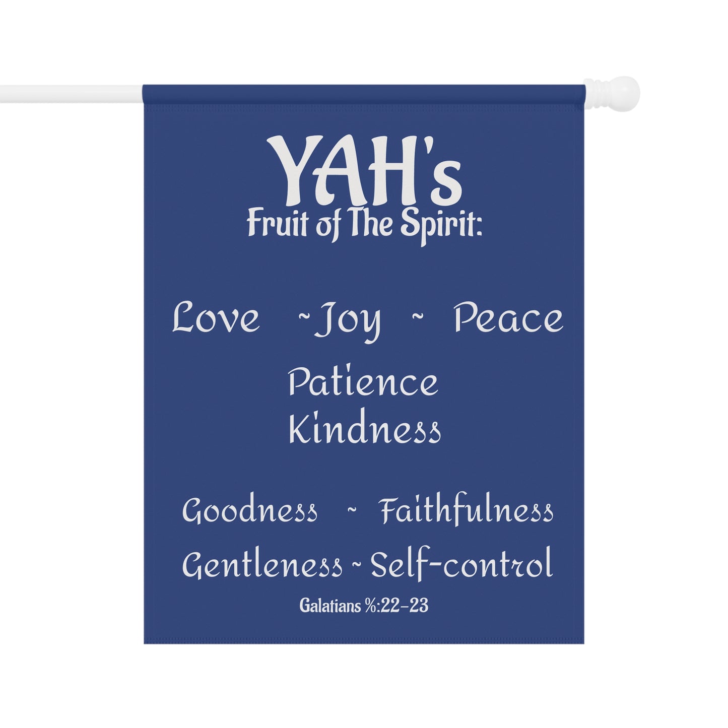 Fruit of The Spirit (blue Garden Banner, Garden Flag, Religious Home Decor)