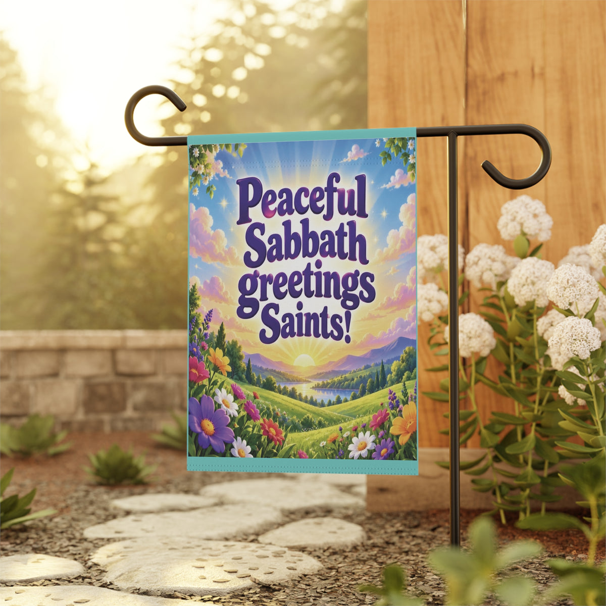Peaceful Sabbath Hill-Valley (Garden Banner, Garden Flag, Religious Home Decor)